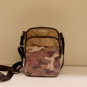 TUMI Voyageur 7.75" Ruma Cross Body Bag Pink Camo travel